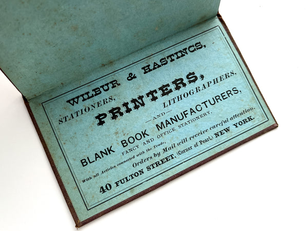 Daniel Hoffman & Co. Autumn of 1869. [pocket memo book]