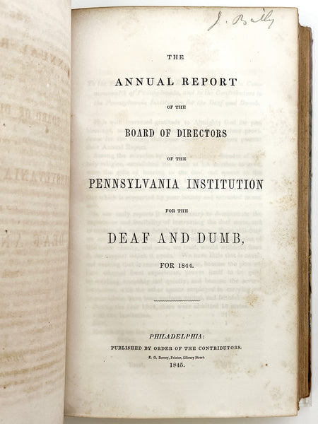 Sammelband of 8 publications related to Philadelphia-area institutions and prison reform, 1844-1845