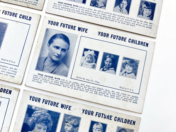 Your Future Wife - Your Future Children (Your Future Husband). Six Fortune Telling Arcade Cards
