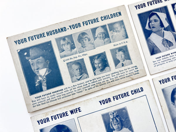 Your Future Wife - Your Future Children (Your Future Husband). Six Fortune Telling Arcade Cards