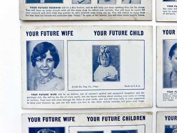 Your Future Wife - Your Future Children (Your Future Husband). Six Fortune Telling Arcade Cards