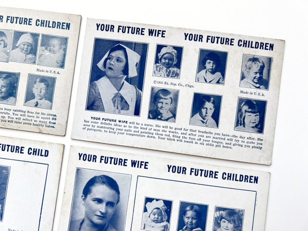 Your Future Wife - Your Future Children (Your Future Husband). Six Fortune Telling Arcade Cards