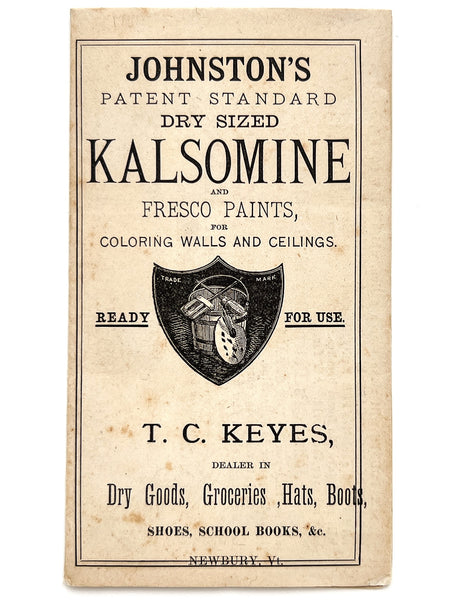Johnston's Patent Standard Dry Sized Kalsomine and Fresco Paints...