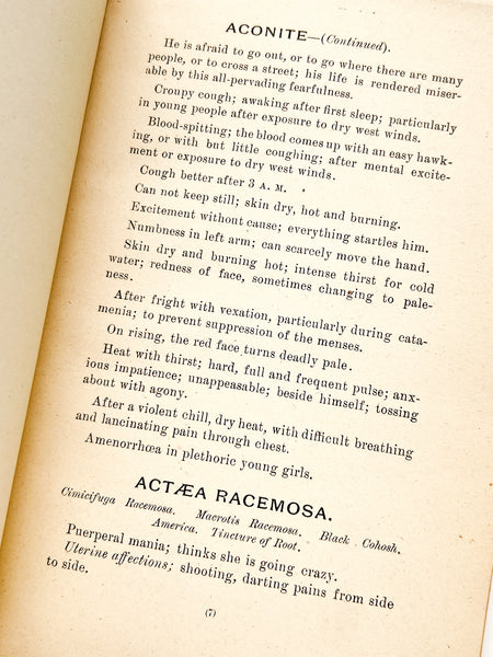 Characteristic Indications of Prominent Remedies, for the use of students of materia medica and therapeutics