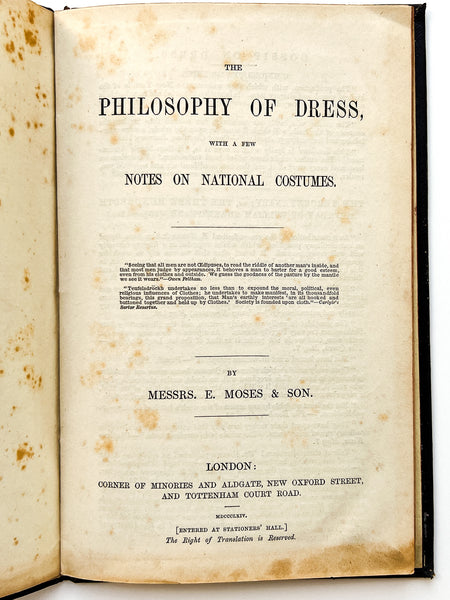 The Philosophy of Dress With a Few Notes on National Costumes