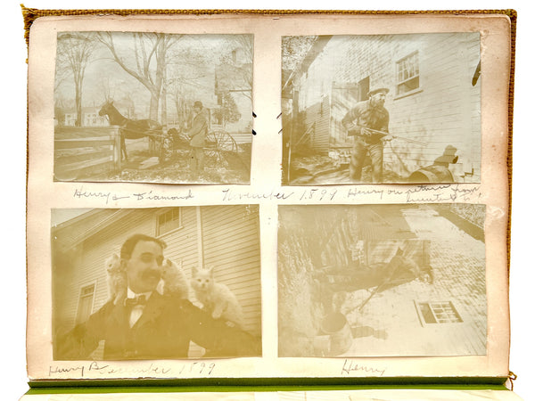 "Kodak Views" 1899-1900 photo album with views of Massachusetts & New England, including Bird's Eye Views from the top of the Bunker Hill Monument and great interior snapshots