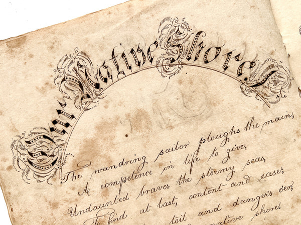 "Let virtue be..." calligraphic manuscript copybook