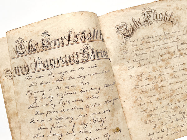 "Let virtue be..." calligraphic manuscript copybook