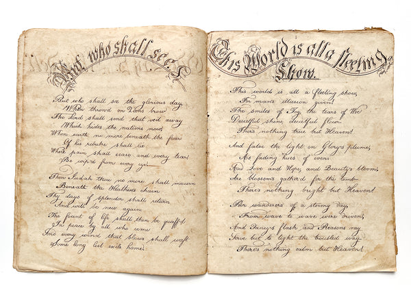 "Let virtue be..." calligraphic manuscript copybook
