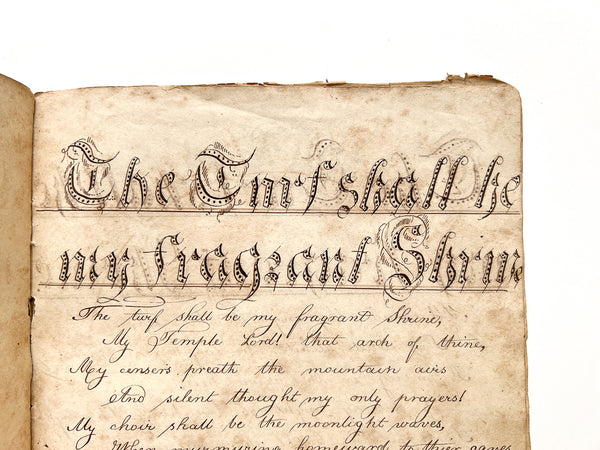 "Let virtue be..." calligraphic manuscript copybook
