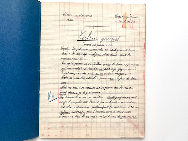 "Cahier du jour" 1934