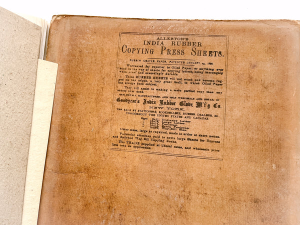 1892 copies of letters by Hendrie & Bolthoff Mfg. Co. representative in Durango, Colorado