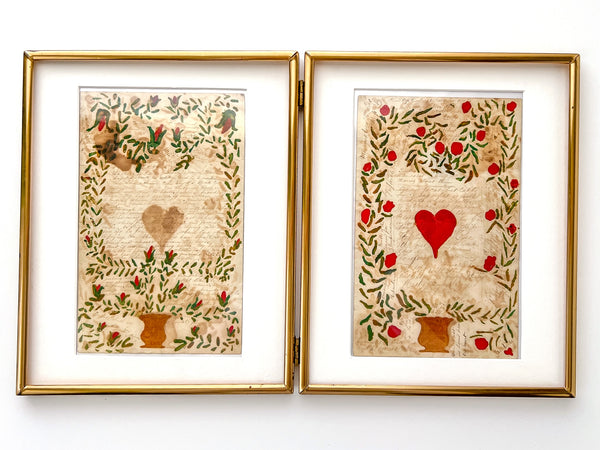 Illustrated manuscript token of remembrance, friendship, and hedged professions of love