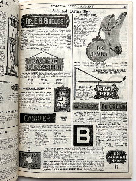 The Betzco Line Supplies and Equipment for Physicians and Hospitals (catalogue and supplements)