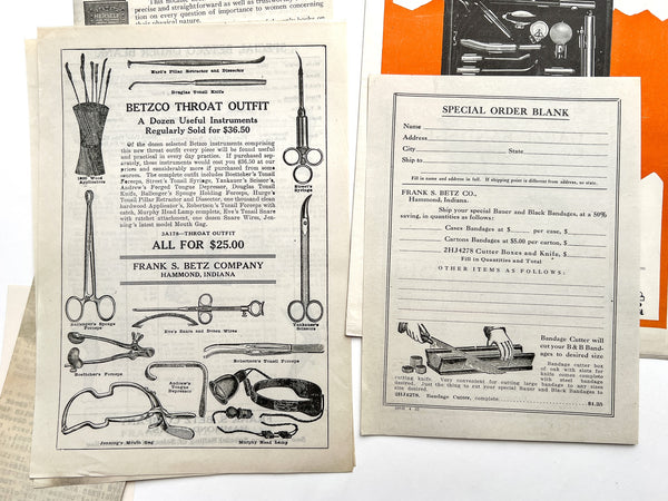 The Betzco Line Supplies and Equipment for Physicians and Hospitals (catalogue and supplements)