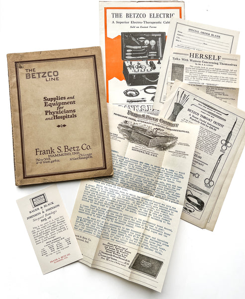 The Betzco Line Supplies and Equipment for Physicians and Hospitals (catalogue and supplements)