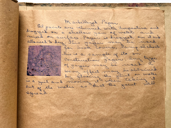 Willa Helwig's handmade portfolio of crafts and leadership notes for her training to be a Guardian in the Camp Fire Girls (with her certificate)