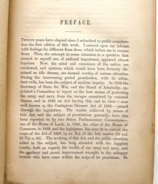 Prostitution, Considered in its Moral, Social, and Sanitary Aspects in London...