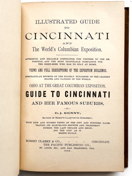 Illustrated Guide to Cincinnati and the World's Columbian Exposition