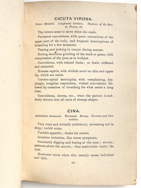 Characteristic Indications of Prominent Remedies, for the use of students of materia medica and therapeutics