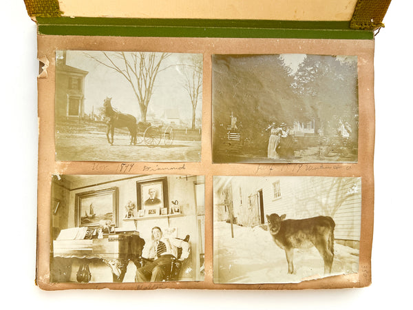 "Kodak Views" 1899-1900 photo album with views of Massachusetts & New England, including Bird's Eye Views from the top of the Bunker Hill Monument and great interior snapshots
