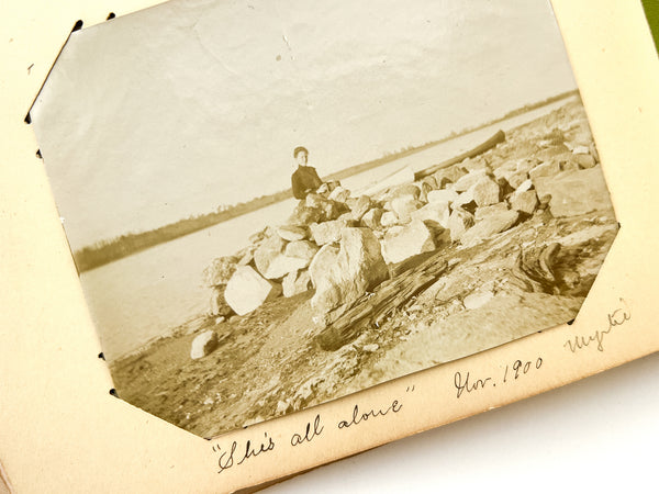 "Kodak Views" 1899-1900 photo album with views of Massachusetts & New England, including Bird's Eye Views from the top of the Bunker Hill Monument and great interior snapshots