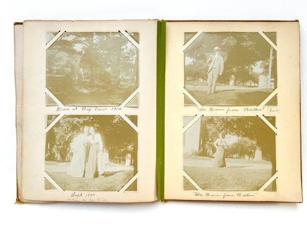 "Kodak Views" 1899-1900 photo album with views of Massachusetts & New England, including Bird's Eye Views from the top of the Bunker Hill Monument and great interior snapshots