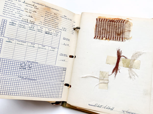 Philadelphia Textile Institute: Two sets of notes in Fabric Analysis and Weave Formation