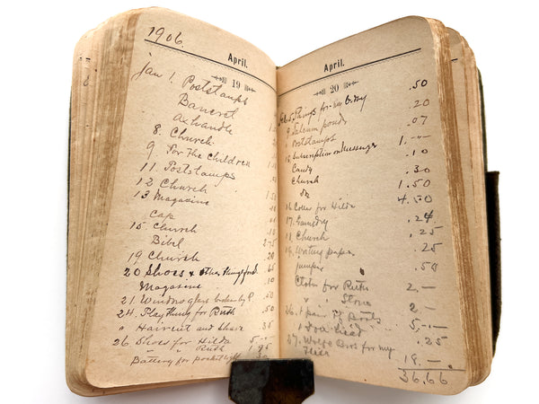 Beaded agenda book used by a Swedish immigrant ca. 1900-1915