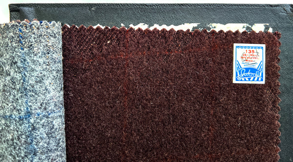 Salesman's sample folio for "John D" custom tailored suits "Style, Comfort, Price, Fit"