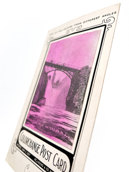 Colorchange Post Card, Passaic Falls, NJ