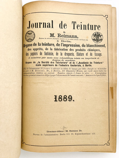 Journal de Teinture de M. Reimann (1889)