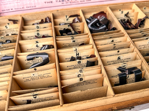 Combination Box Willson's Paper Letters and Figures