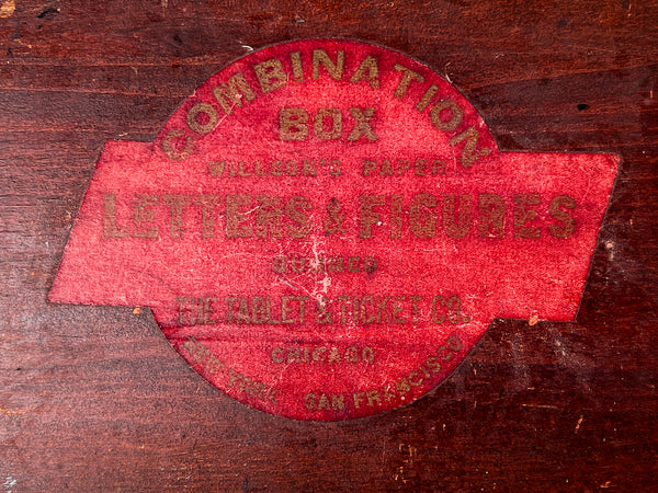 Combination Box Willson's Paper Letters and Figures