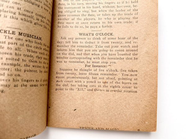 Parlor Games and Amusements. Containing a choice selection of games for social entertainment