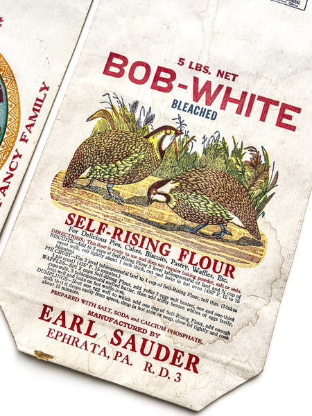 (3) color lithograph flour bags