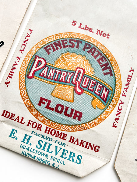 (3) color lithograph flour bags