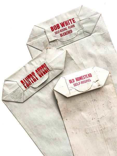 (3) color lithograph flour bags