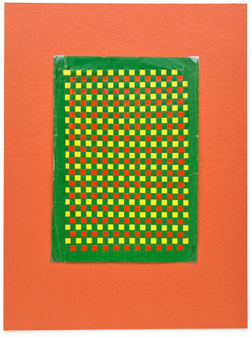 Paper weaving in green, yellow and orange