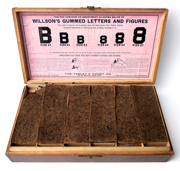 Combination Box Willson's Paper Letters and Figures
