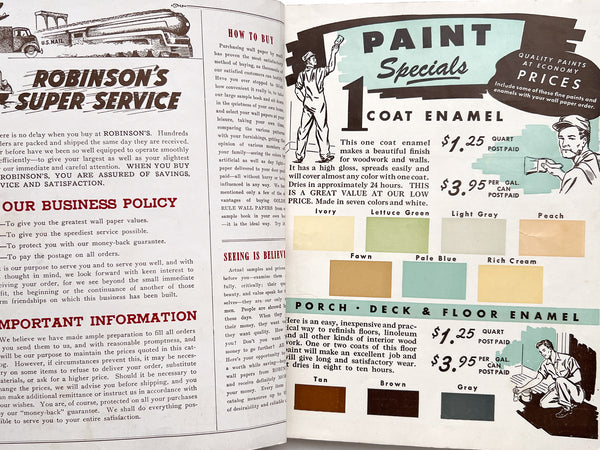 Robinson's Golden Rule Wallpaper, 1951-1952