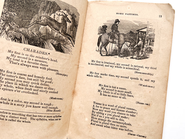 Home Pastimes; or Agreeable Exercises for the Mind, consisting of Enigmas, Charades Conundrums, etc