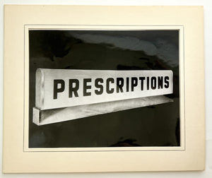 Specimen photo, "Prescriptions" trade sign