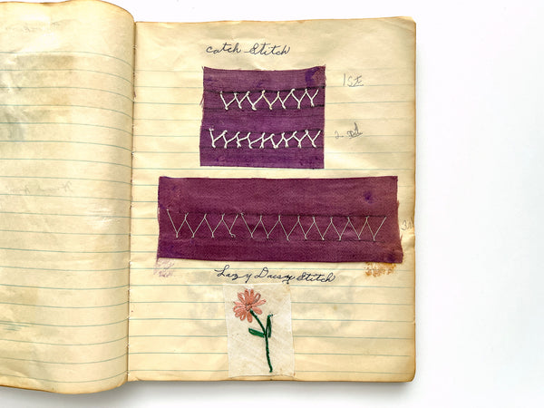 Early twentieth-century American sewing skill notebook