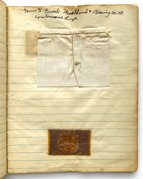 Early twentieth-century American sewing skill notebook