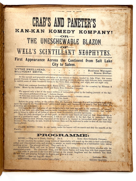 Southern scrapbook with Roanoke College satire and Confederate sympathies