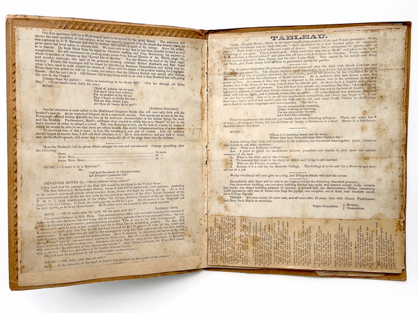 Southern scrapbook with Roanoke College satire and Confederate sympathies