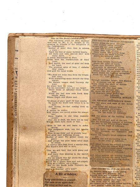 Southern scrapbook with Roanoke College satire and Confederate sympathies