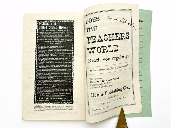 Manual of the Fisk Teachers' Agencies 1896 [with] teacher registration form