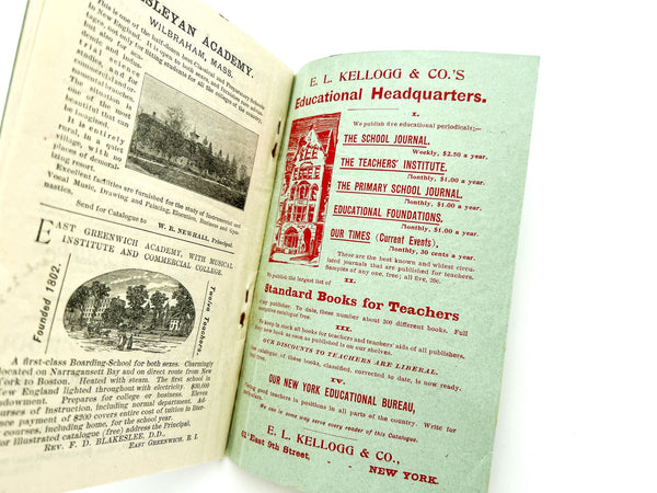 Manual of the Fisk Teachers' Agencies 1896 [with] teacher registration form